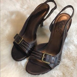 Carlos Santana peep toe sandals Sz 7